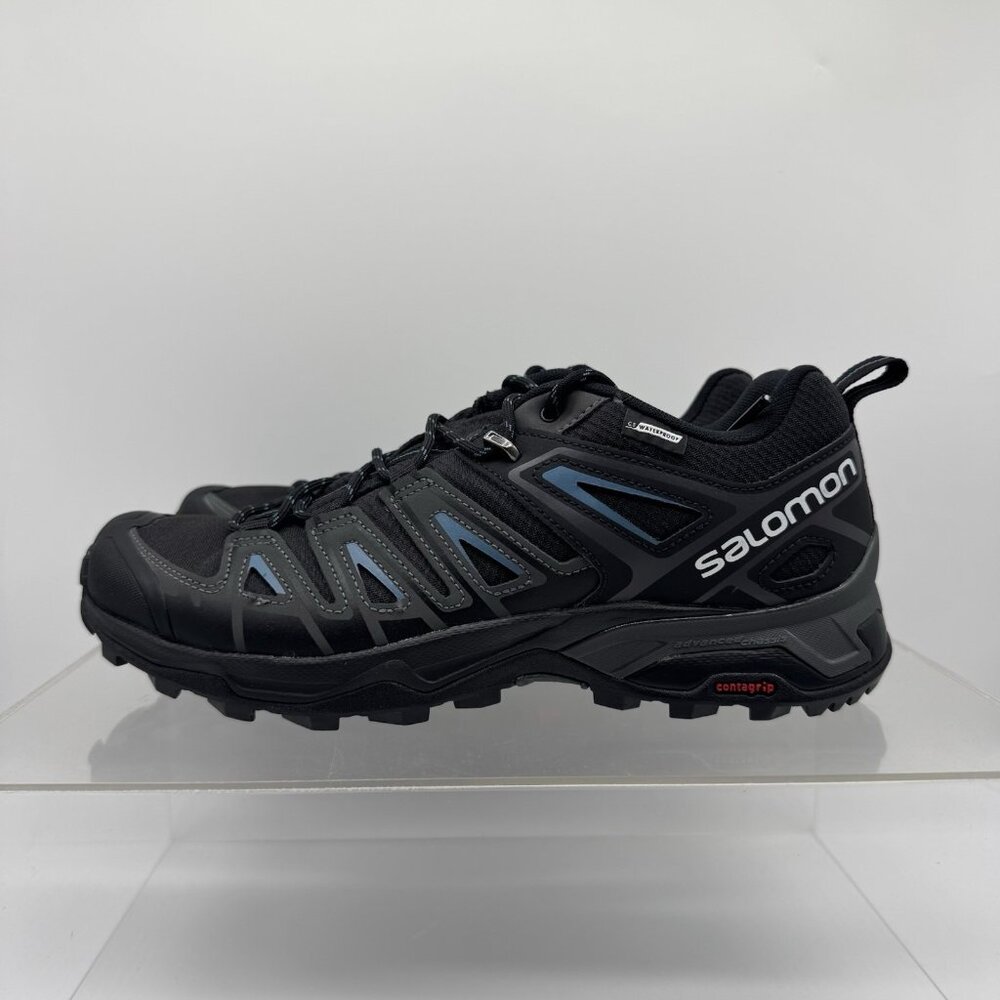 Brand New Salomon X Ultra Pioneer CSWP WATERPROOF Black Magnet Blue Men’s Size 8